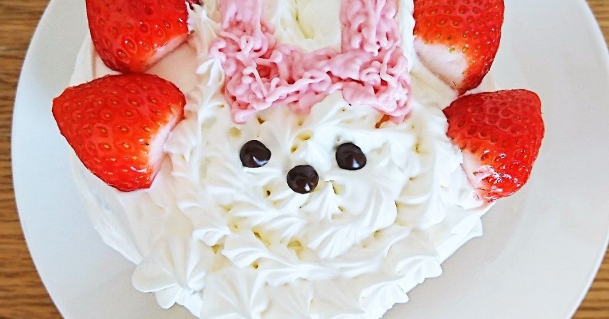 うさぎいちごショートケーキ　ケーキカップ 春らしいデコカップケーキ🌸うさぎといちごが可愛い【いちごの