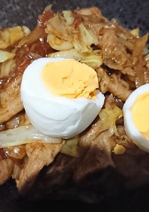 余ったラーメンスープで回鍋肉風丼-レシピのメイン写真