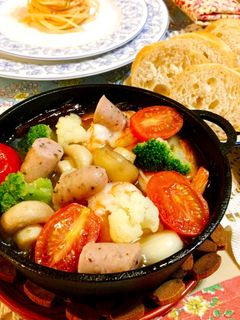 ウインナーと野菜で☆かんたんアヒージョ-レシピのメイン写真