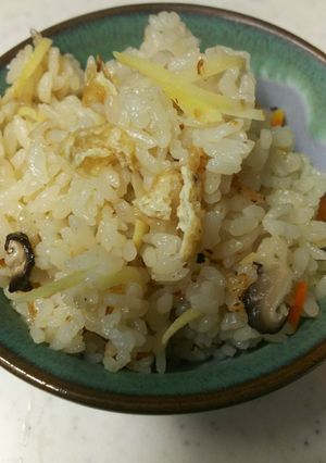 茅乃舎だしで生姜炊き込みごはん-レシピのメイン写真