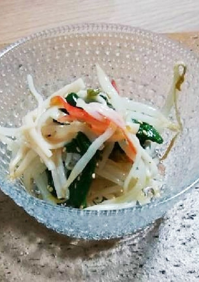 もやしとほうれん草の超簡単和え物♪-レシピのメイン写真