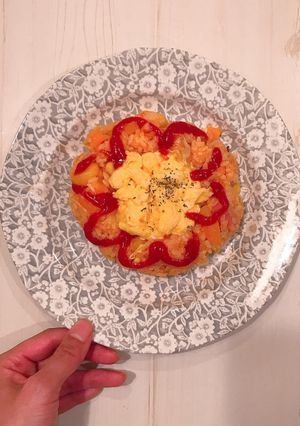 卵1つで！包まないお花オムライス-レシピのメイン写真