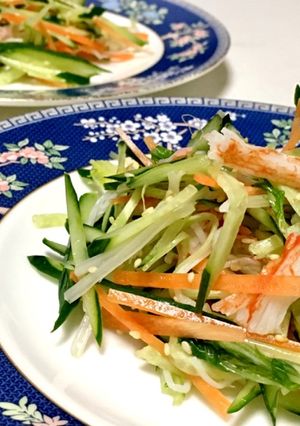 きゅうりとカニカマの胡麻たっぷりサラダ-レシピのメイン写真