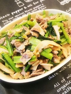 豚と小松菜の炒め物-レシピのメイン写真