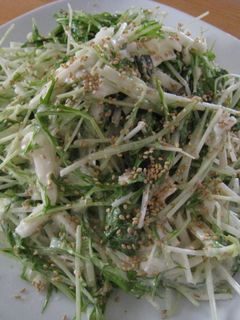 水菜と山芋のシーザーサラダ風-レシピのメイン写真