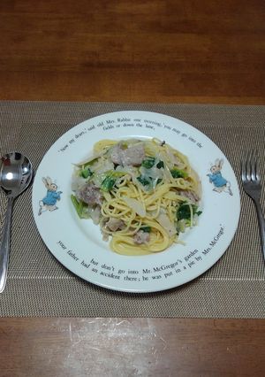 豚肉と小松菜のクリームパスタ-レシピのメイン写真