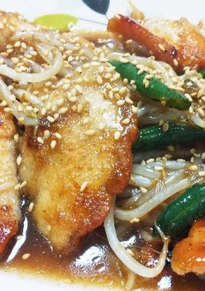 市販のタレで手抜きの日♪簡単鶏むね肉炒め-レシピのメイン写真