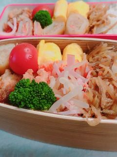 お弁当に!簡単!もやしとハムのごま和え-レシピのメイン写真