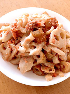 シャキっ♪れんこん明太マヨあえ♪簡単夕飯-レシピのメイン写真