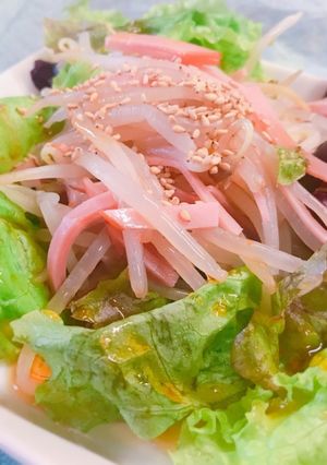 もやしとハムのピリ辛甘酢和えサラダ-レシピのメイン写真