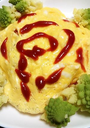 簡単！卵の掛け布団でオムライス-レシピのメイン写真