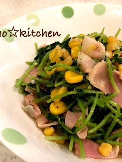 豆苗とベーコンのサッと炒め-レシピのメイン写真