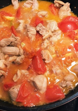 【簡単】鶏もも肉のトマト煮込み-レシピのメイン写真