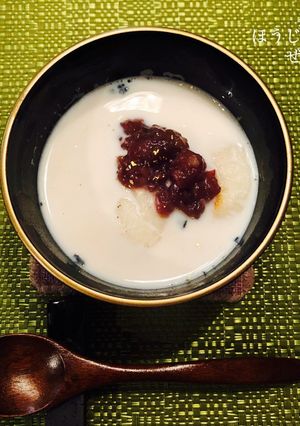 ほうじ茶ラテぜんざい-レシピのメイン写真