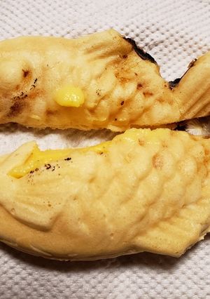 たいやきを半分に分ける方法☝横に切るのよ-レシピのメイン写真