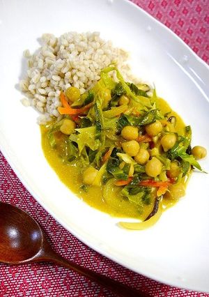 ダイエット！大麦とひよこ豆の野菜カレー-レシピのメイン写真