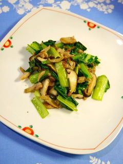 簡単!豚小松菜の昆布茶炒め-レシピのメイン写真