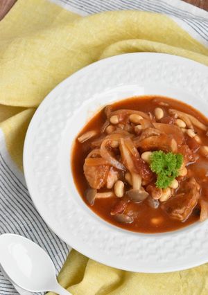 鶏もも肉と大豆のトマト煮込み-レシピのメイン写真