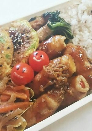 お弁当(2/1)4種の野菜巻き-レシピのメイン写真