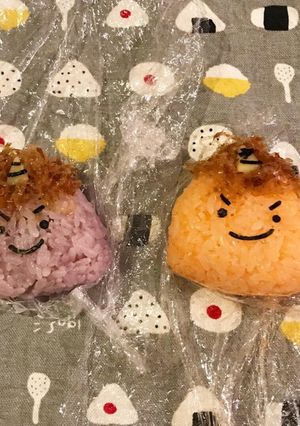 デコふりで簡単に、節分鬼ぎり君。-レシピのメイン写真