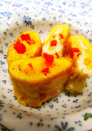 ●いつもの卵焼きにパプリカ入れました●-レシピのメイン写真