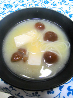 ■素麺と豆腐となめこの味噌汁■-レシピのメイン写真