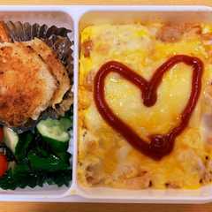 A picture of お弁当に！簡単レンジでチーズオムライス.