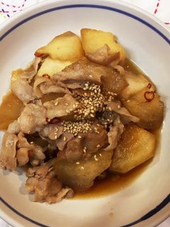 冬瓜と豚バラの甘辛炒め煮-レシピのメイン写真