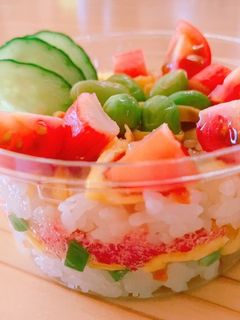 桃の節句にカップちらし寿司♪-レシピのメイン写真