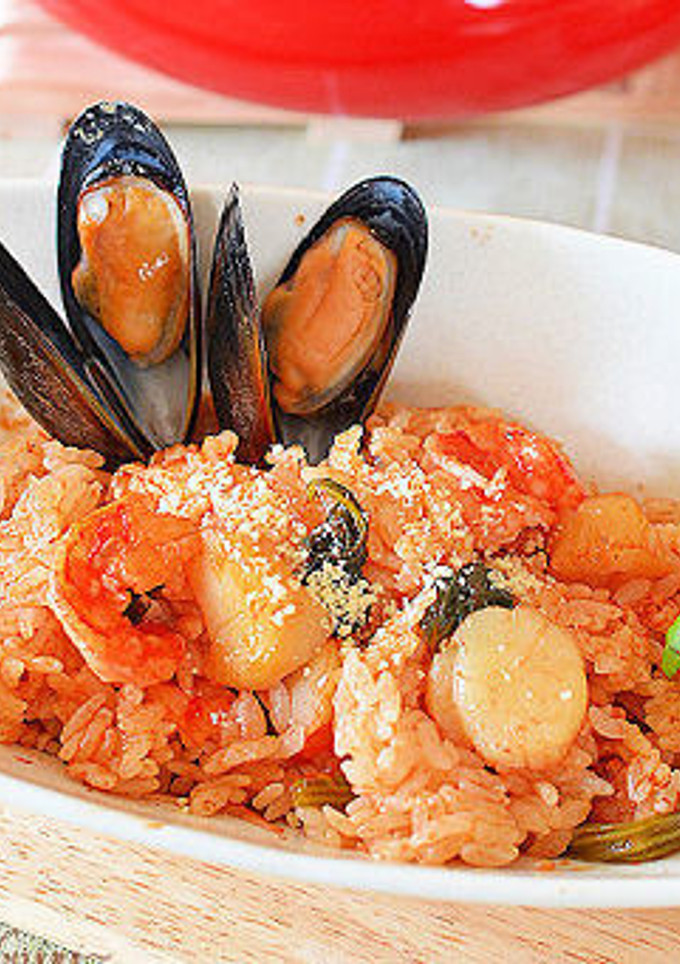 トマトつゆでパエリア風炊き込みご飯♪-レシピのメイン写真