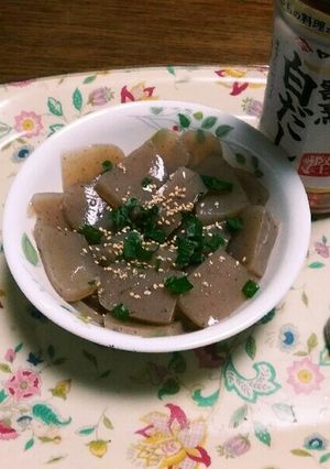 ダイエットに！こんにゃくの白だし和え-レシピのメイン写真