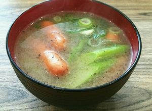 簡単♡アスパラとウインナーの味噌汁♡-レシピのメイン写真