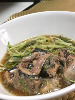 秋刀魚水煮缶と水菜のさっと煮-レシピのメイン写真