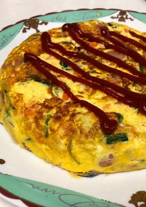野菜たっぷり！キッシュ風オムライス-レシピのメイン写真