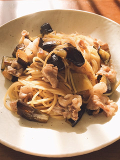 茄子と豚バラの和風パスタ-レシピのメイン写真