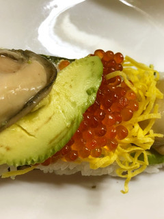 蒸しかきののっけ盛り寿司-レシピのメイン写真