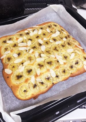 型いらず！天板でバナナのスクエアケーキ-レシピのメイン写真