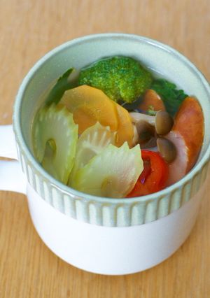 マグカップで野菜スープ-レシピのメイン写真