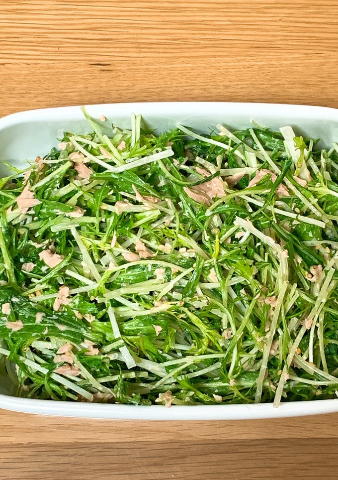 水菜とツナのごまマヨネーズレシピ-レシピのメイン写真