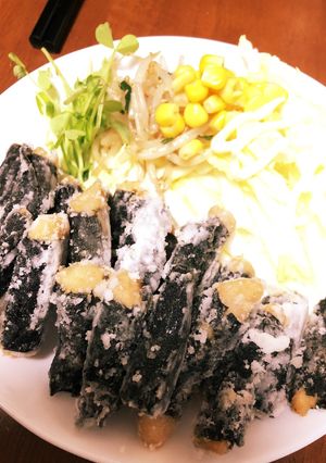 家にある物で節約おかず！ムネ肉の磯辺揚げ-レシピのメイン写真