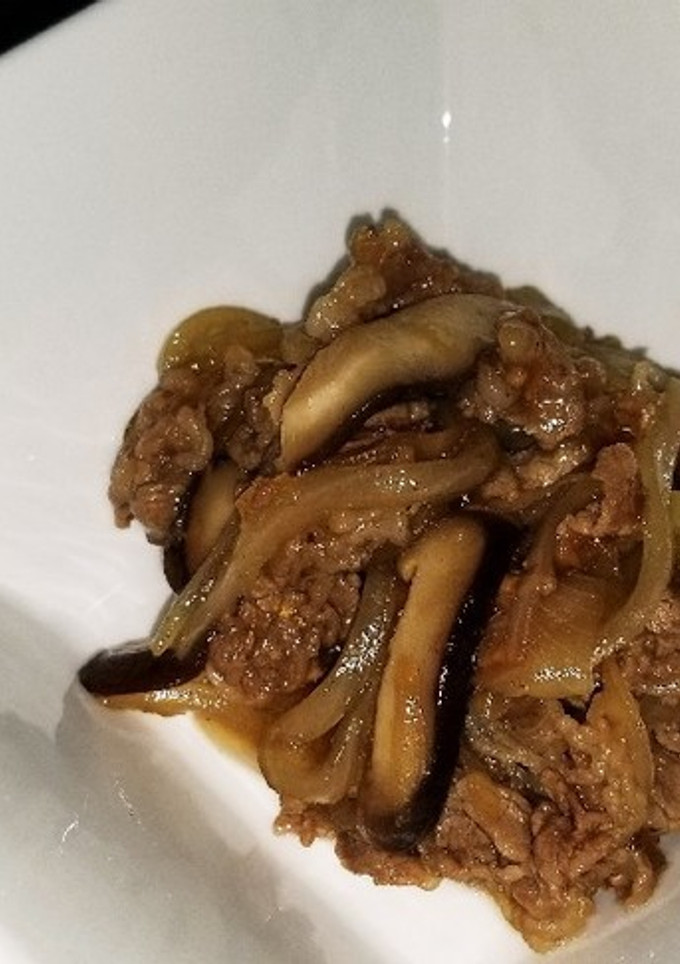 牛肉と生椎茸の甘辛炒め-レシピのメイン写真