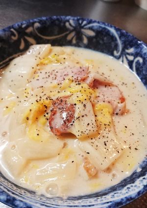白菜とベーコンのミルクコンソメ煮-レシピのメイン写真