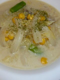 白菜たっぷり豆乳スープ-レシピのメイン写真