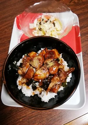 鶏モモ肉の味噌照り丼-レシピのメイン写真