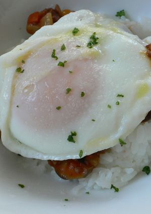 ぱぱっと☆ミートソースかけご飯-レシピのメイン写真