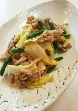 白菜 味噌漬け豚肉の炒め物-レシピのメイン写真