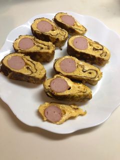 ソーセージで美味しいふわふわ卵焼き-レシピのメイン写真
