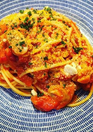 にんにくとトマトのパスタ-レシピのメイン写真