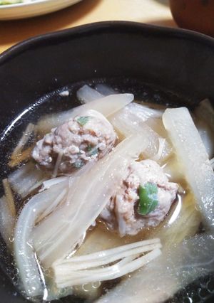 鴨肉だんご醤油味スープ-レシピのメイン写真
