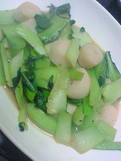 ホタテとチンゲン菜の炒め物-レシピのメイン写真